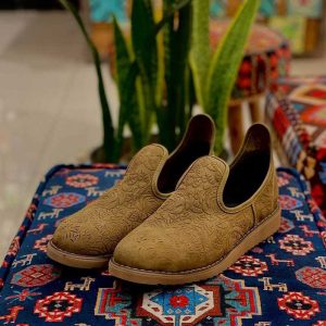 گیوه 3 گلدار سبز هورس