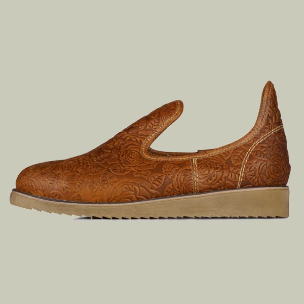 گیوه 3 گلدار عسلی شبرو - Image 2