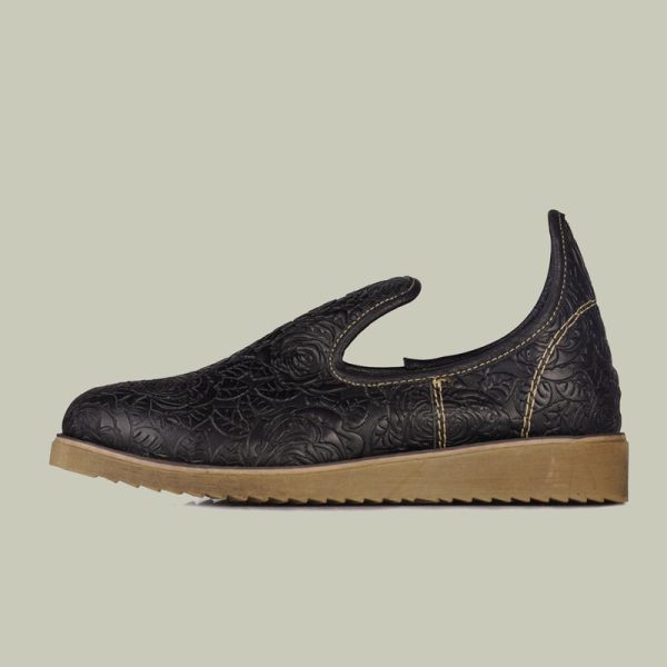 گیوه 3 گلدار مشکی شبرو - Image 2