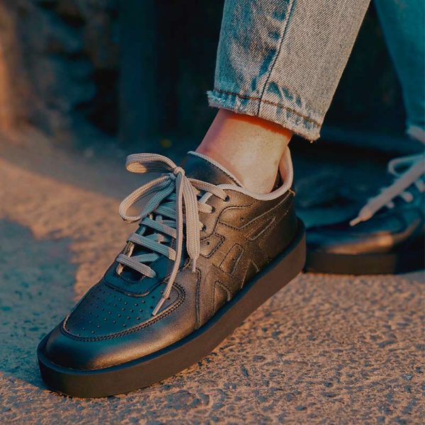 sneakers-sensor-tiger-leather-black کتونی سنسور تایگر چرم مشکی زنانه