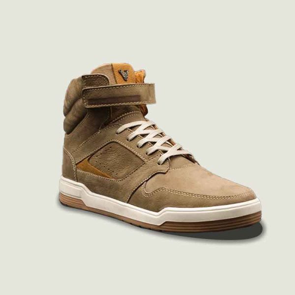 نیم بوت چرم مردانه مایکل خاکی - Image 4