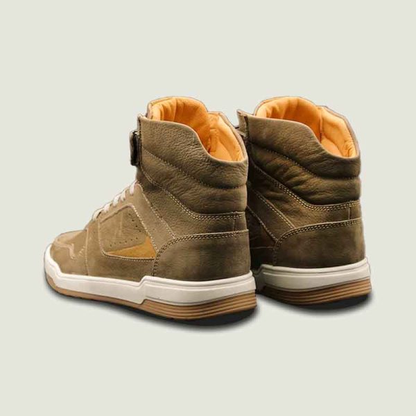 نیم بوت چرم مردانه مایکل خاکی - Image 3