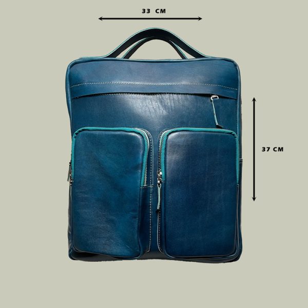 کوله الوان چرم آبی لیمیتد