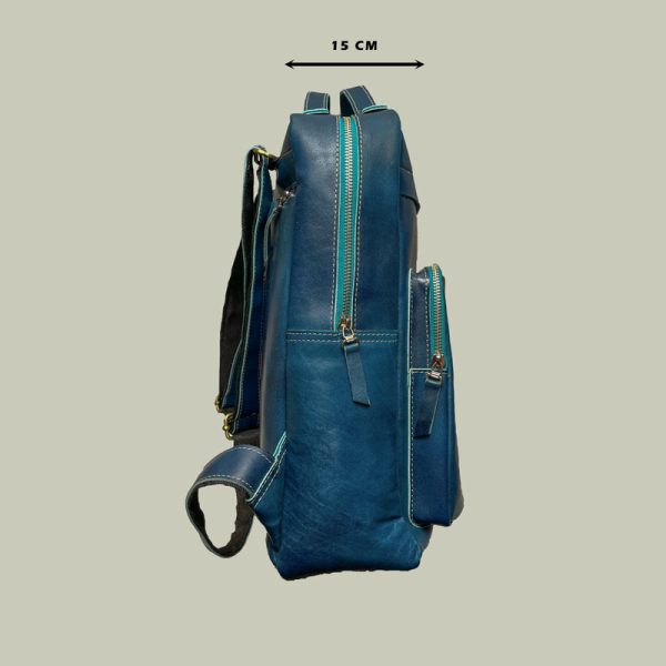 کوله الوان چرم آبی لیمیتد - Image 2