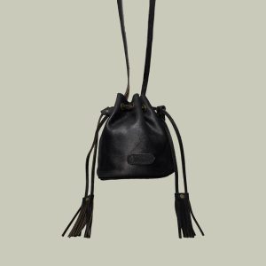 کیف خورجینی چرم روستیک مشکی ویزلند