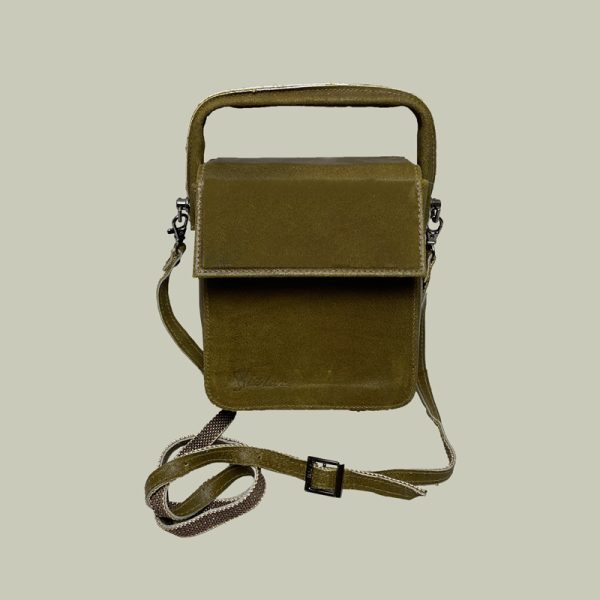 کیف-دوشی-پلاک-سبز-1 کیف پلاک چرم روستیک سبز ویزلند