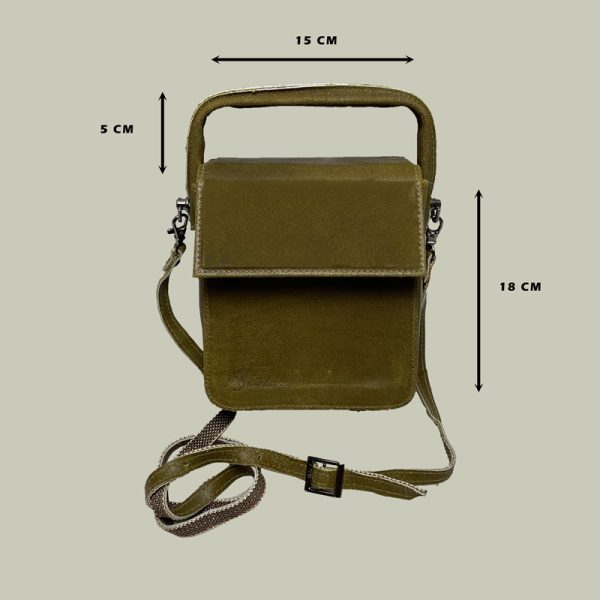 کیف پلاک چرم روستیک سبز ویزلند