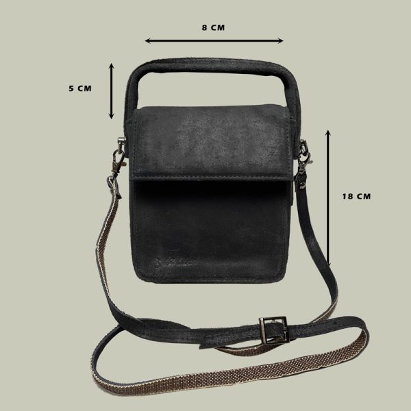 کیف پلاک چرم روستیک مشکی ویزلند