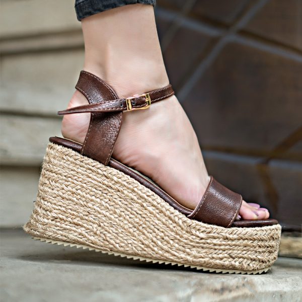 صندل پاشنه کنفی روژا صندل پاشنه کنفی روژا