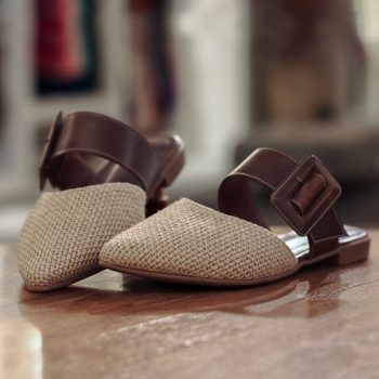 اسلیپر جلو بسته لوفرا رنگ کنفی عسلی